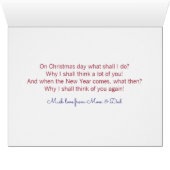 珍しいヴィンテージサンタそり大きなグリーティングカード (内部横(下))