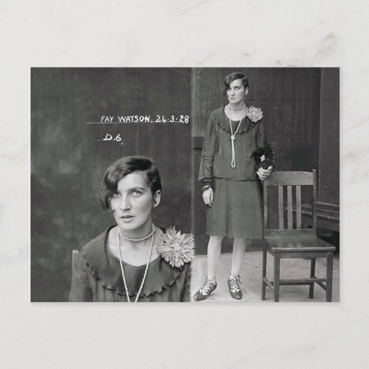 珍しいヴィンテージ刑事爆弾写真ポスト ポストカード (正面)