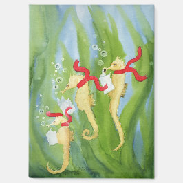 珍しい休日の動物：シーホース磁石2.5"x3.5" マグネット