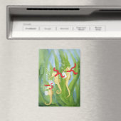 珍しい休日の動物:シーホース磁石2.5"x3.5" マグネット (インサイチュ (食洗機))