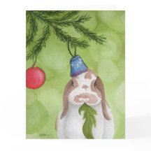 珍しい休日の動物：バニーカード8.5"x11"