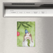 珍しい休日の動物：バニーマグネット2.5"x3.5" マグネット (インサイチュ (食洗機))