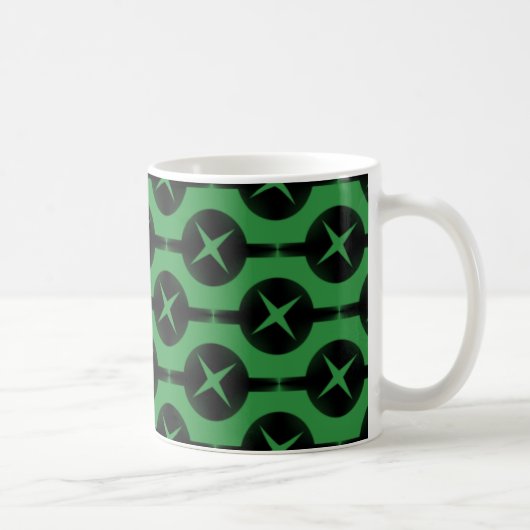 珍しい円マグカップ、明るい緑 コーヒーマグカップ (右)