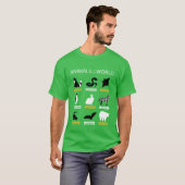 珍しい動物の世界 動物の面白画像 女子 Tシャツ (正面フル)