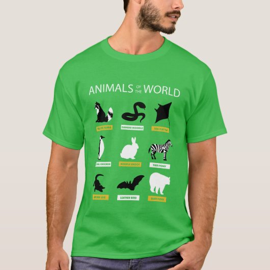 珍しい動物の世界 動物の面白画像 女子 Tシャツ (正面)