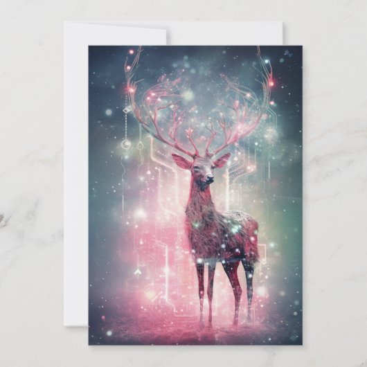 珍しい奇妙なピンクのクリスマスカード シーズンカード (正面)
