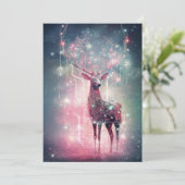 珍しい奇妙なピンクのクリスマスカード シーズンカード (スタンド正面)