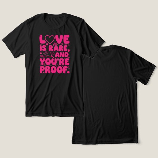 珍しい愛の証 トライブレンドTシャツ (デザイン正面&裏面)