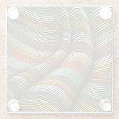 珍しい曲線装飾フレックス線 ガラスコースター (裏面)