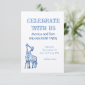 珍しい特殊婚約パーティカード 招待状 (スタンド正面)