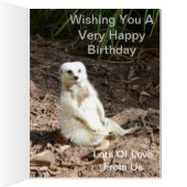 珍しい生意気なホワイトメルカート、誕生日カード (内側(右))