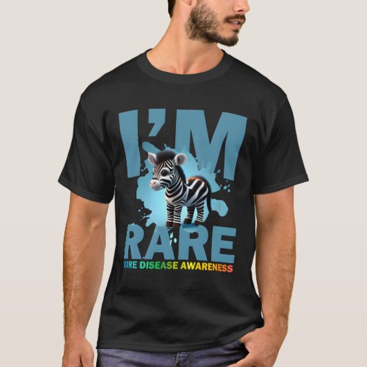 珍しい病気の認識度 Tシャツ (正面)