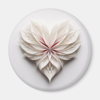 珍しい羽のようなハート マグネット