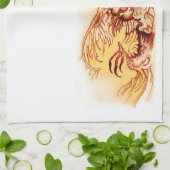 珍しい芸術的死んだ鳥 キッチンタオル (折り畳み)