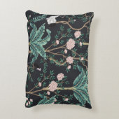 珍しい鳥のヴィンテージ：バナナの木の壁 アクセントクッション (裏面(縦))