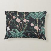 珍しい鳥のヴィンテージ：バナナの木の壁 アクセントクッション (裏面)