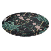 珍しい鳥のヴィンテージ：バナナの木の壁 カッティングボード (角)