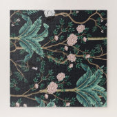 珍しい鳥のヴィンテージ：バナナの木の壁 ジグソーパズル (横)