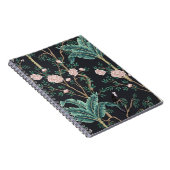 珍しい鳥のヴィンテージ：バナナの木の壁 ノートブック (右側)