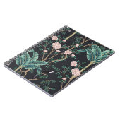 珍しい鳥のヴィンテージ：バナナの木の壁 ノートブック (左側)