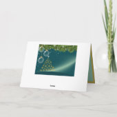 珍しい&エレガントクリスマスツリーカスタム休日 カード (裏面)