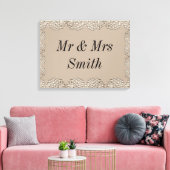 珍しかわいらしいパーソナライズされた結婚キャンバスの贈り物 キャンバスプリント (インサイチュ (リビング))