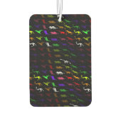 珍しクールい虹のカラフルかわいい恐竜 カーエアーフレッシュナー (裏面)