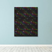 珍しクールい虹のカラフルかわいい恐竜 キャンバスプリント (インサイチュ (ウッドフロア))