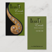 "珠玉"の-エレガントな準正装のイベントの調整者 名刺 (正面/裏面)