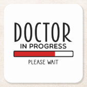 現おもしろい在の医科学生 スクエアペーパーコースター (正面)