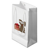 現おもしろい在の漫画の犬 スモールペーパーバッグ (正面アングル)