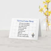 現れったまで-おもしろいな誕生日の詩 カード (黄色い花)