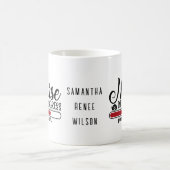 現パーソナライズされた在ナース看護学校 コーヒーマグカップ (中央)