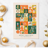 現パーソナライズされた臨式くるみ割り空白のクリスマス シーズンカード