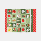 現パーソナライズされた臨暦 フリースブランケット (正面(横))