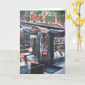 現代のおとなしい過去の挨拶状 カード (黄色い花)