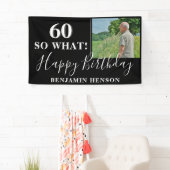 現代のおもしろい60歳の誕生日パーティーの写真 横断幕 (インサイチュ)