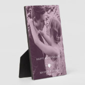 現代のお祝いと記念のプレートとテーブル用イーゼル付Ｓ フォトプラーク (側面)