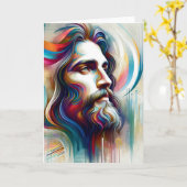 現代のイエス　あらゆる場面に対応したグリーティングカード カード (黄色い花)