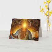 現代のイエス　グリーティングカード カード (黄色い花)