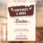 現代のイースター休暇営業時間カスタム ウィンドウサイン (シート2)