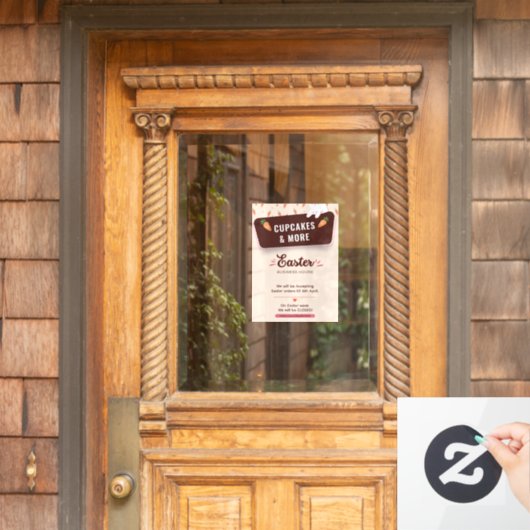 現代のイースター休暇営業時間カスタム ウィンドウサイン (ホームデコレーション)