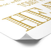 現代のウェディングサイン 愛する人の記憶に ポスター (角)