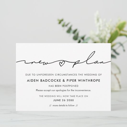 現代のウェディングニュース プラン日程 更新発表 招待状 (スタンド正面)