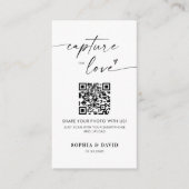 現代のウェディングフォト　愛をキャプチャー　QRコード エンクロージャーカード (正面)