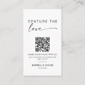 現代のウェディングフォト 愛をQRコードでキャプチャー エンクロージャーカード (正面)