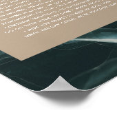 現代のエレガントな悲嘆の記憶詩 ポスター (角)