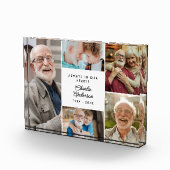 現代のオーダーメイド テキスト5枚写真コラージュ追悼記念 フォトブロック (右)