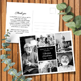 現代のオーダーメイド テキスト 5-写真 葬儀 お礼 ポストカード