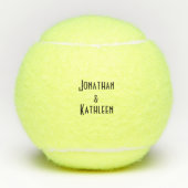 現代のカスタマイズされたカップル名 テニスボール (正面)